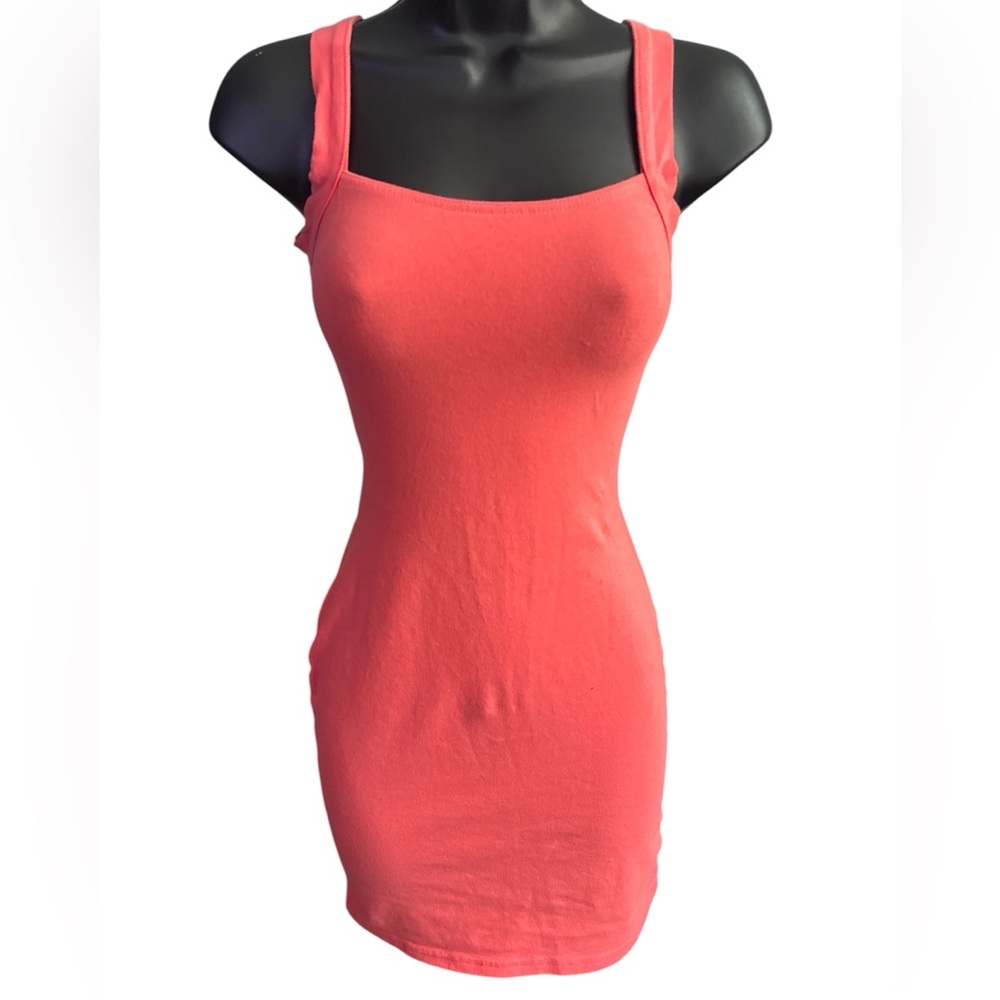 ASOS PETITE Coral Sleeveless Bodycon Dress